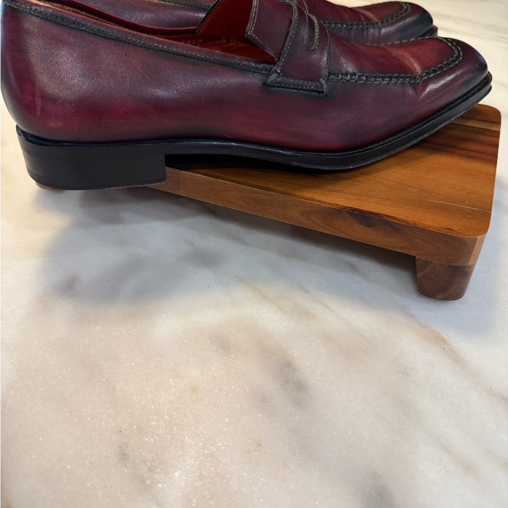 Mezlan Burgundy Leather Loafers